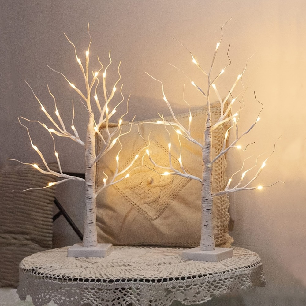 Outdoor Lighting On House - شجرة البتولا المضيئة بتقنية LED، 24