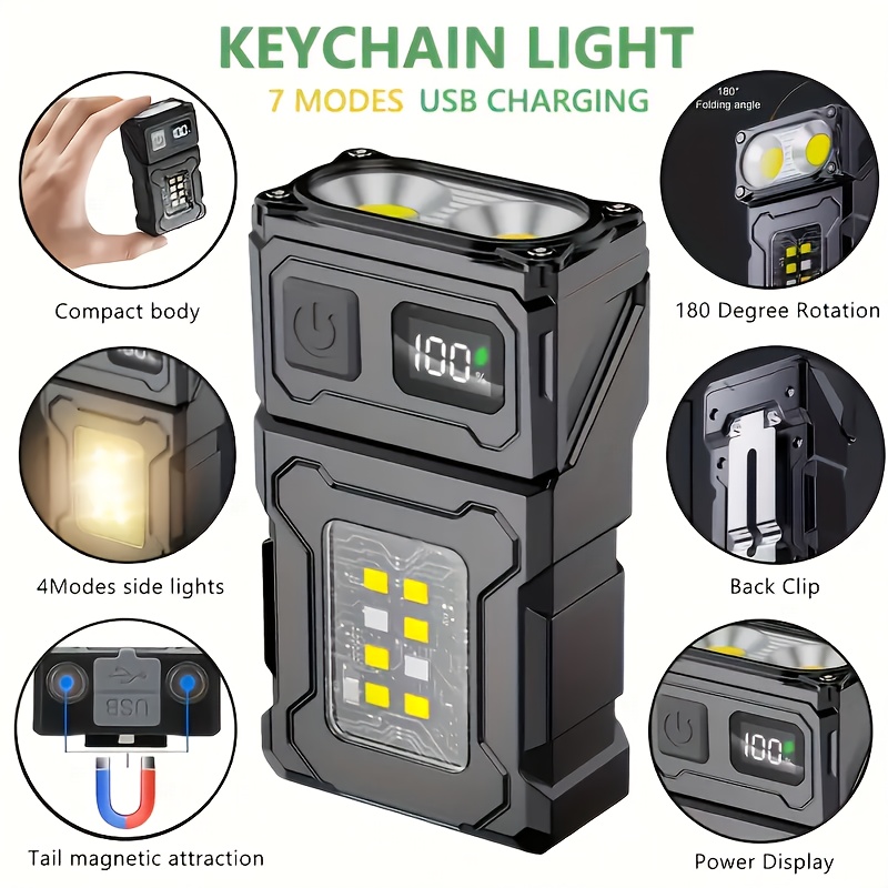 Outdoor Lighting Guide - مصباح جيب LED صغير قابل لإعادة