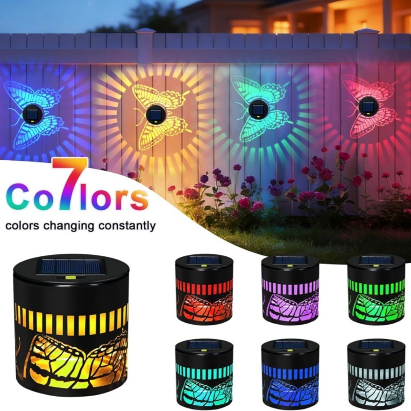 Outdoor Lighting For Fence - أضواء فراشة شمسية زخرفية للحدائق والجدران