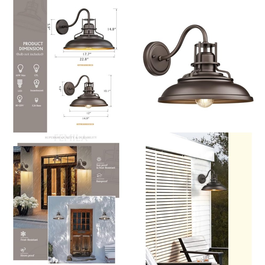 Outdoor Lighting Wall - مصباح خارجي للحظيرة، تركيبات إضاءة خارجية،