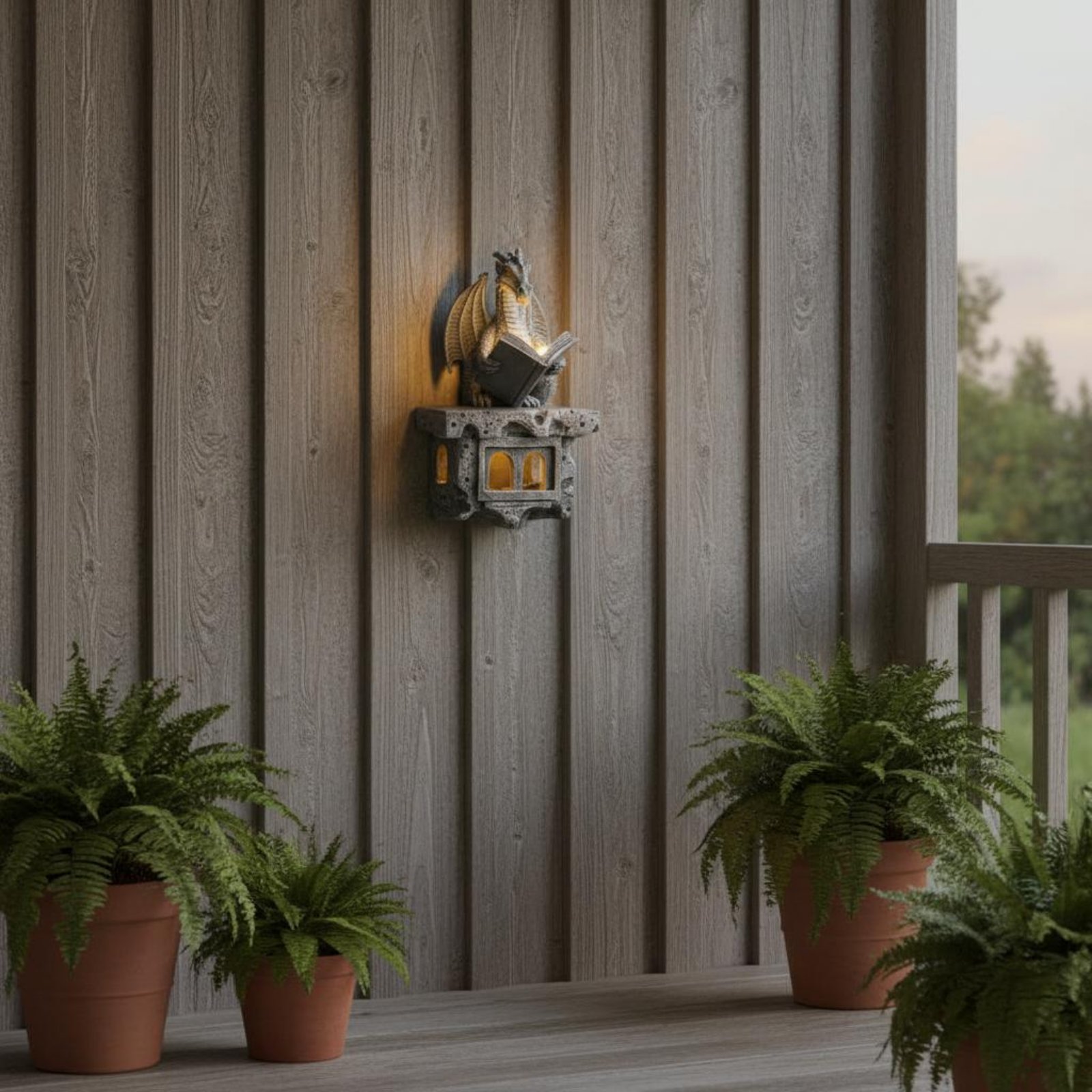 Outdoor Lighting Wall - إضاءة جدارية شمسية على شكل ويفرن