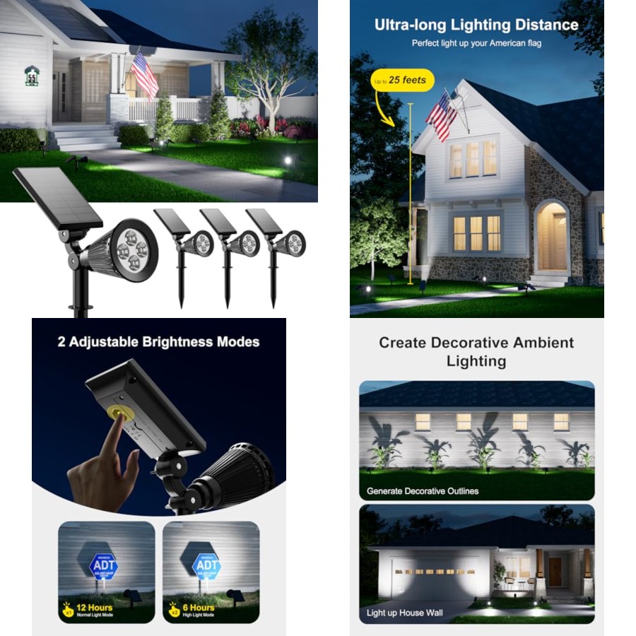 Outdoor Lighting Wall - أضواء شمسية خارجية مقاومة للماء للأشجار