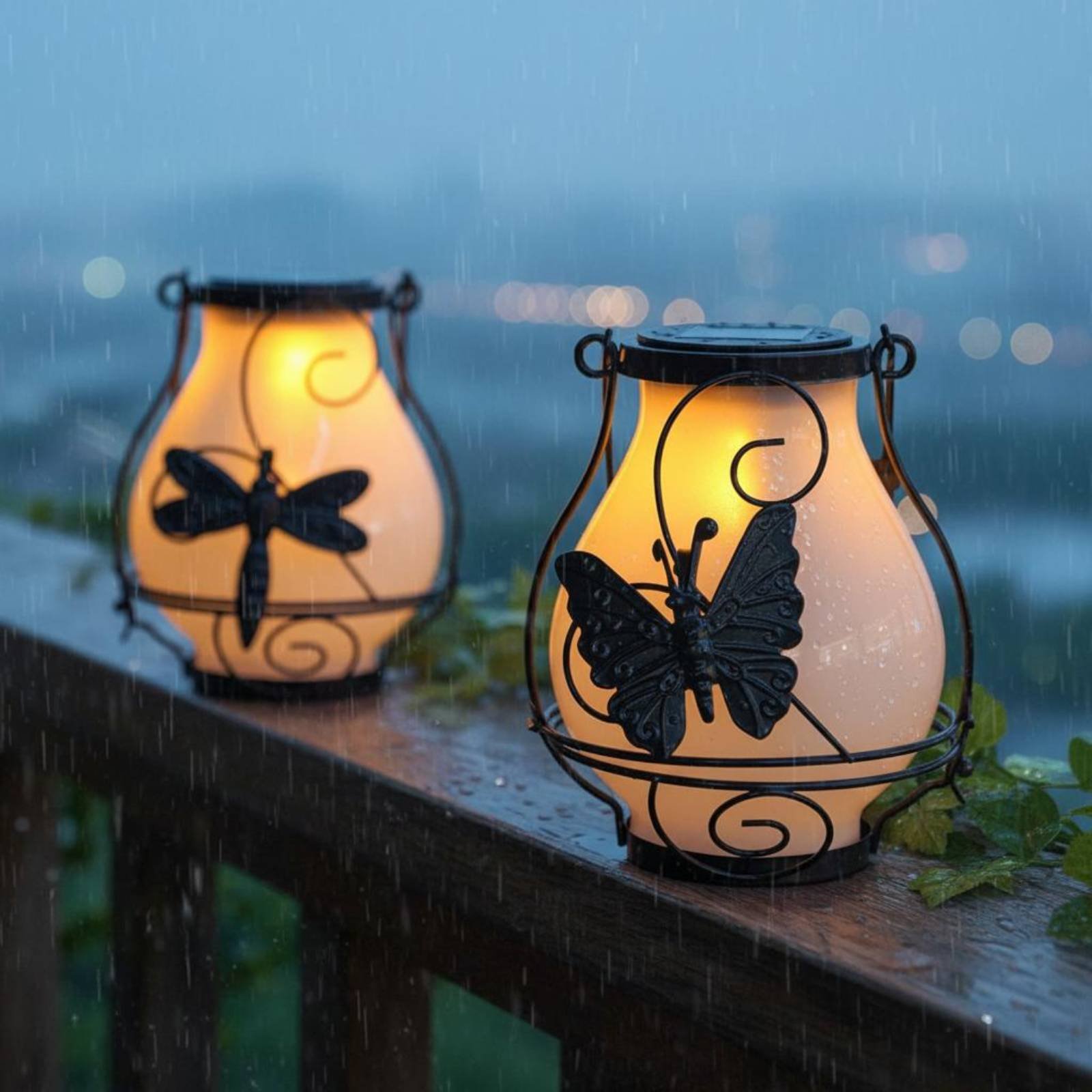 Outdoor Lighting And Decor - فانوس شمسي على شكل فراشة مقاوم