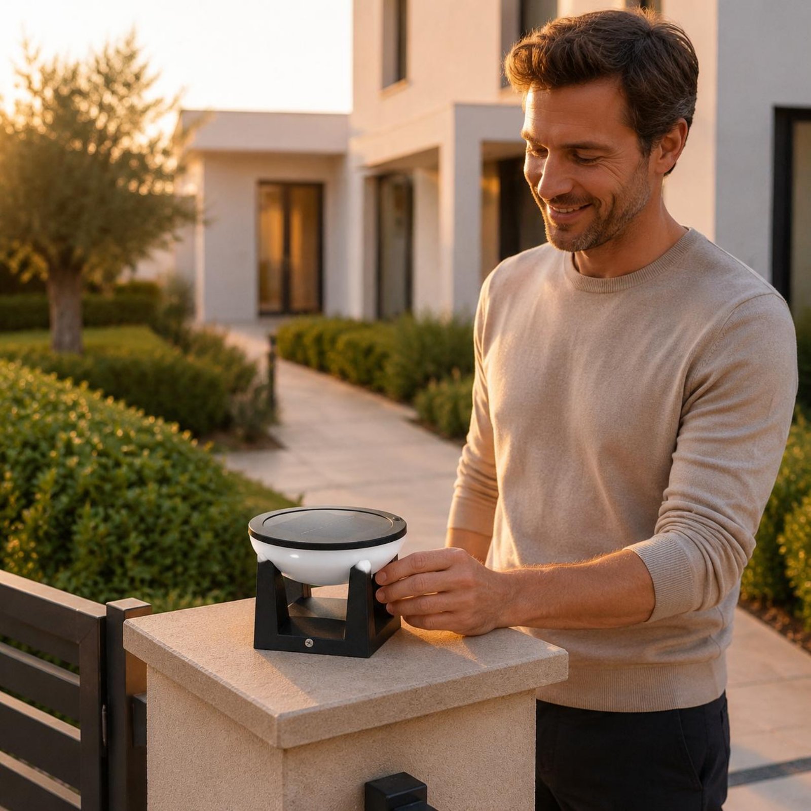 Outdoor Lighting Ip65 - مصباح عمود شمسي سهل التركيب، إضاءة