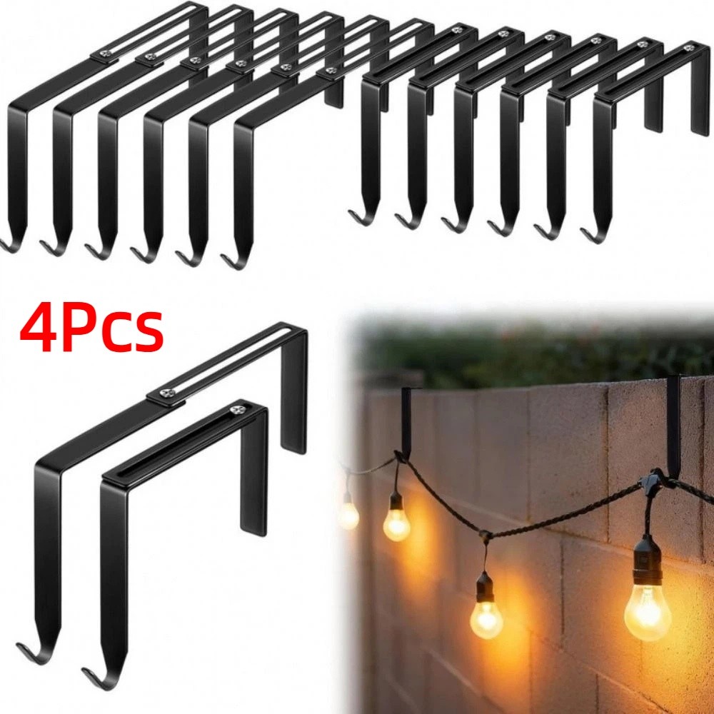 Outdoor Lighting For Fence - 4 قطع من حوامل الجدران المعدنية