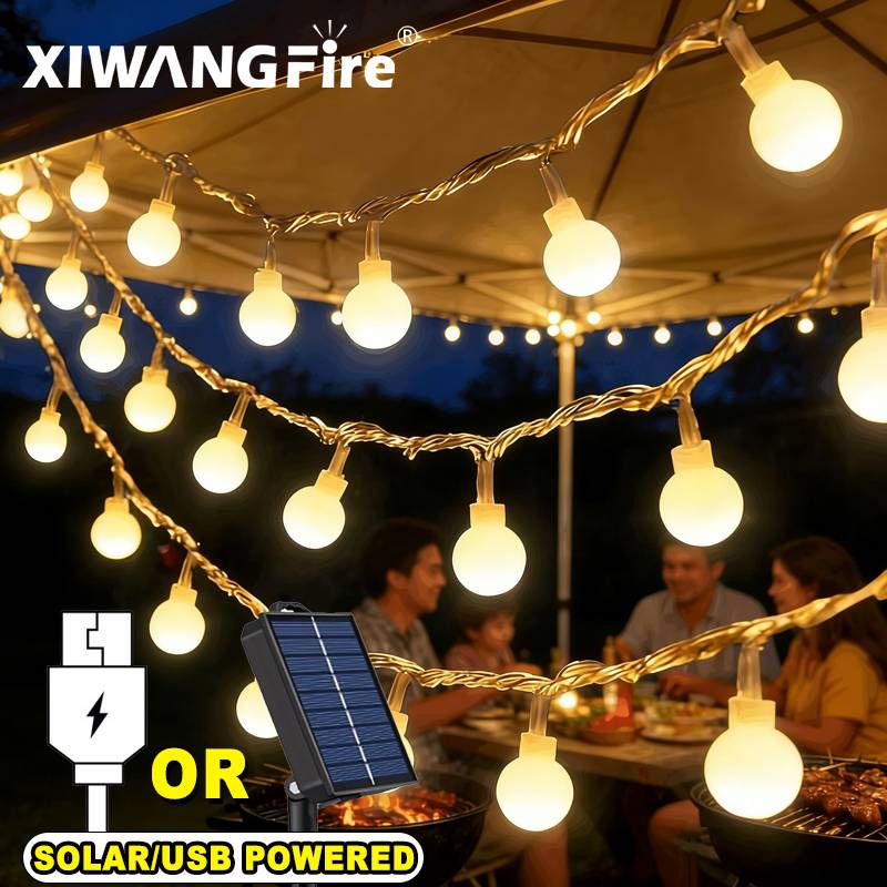أضواء خيطية تعمل بالطاقة الشمس - مراجعة Lighting Wedding Outdoor وسعره