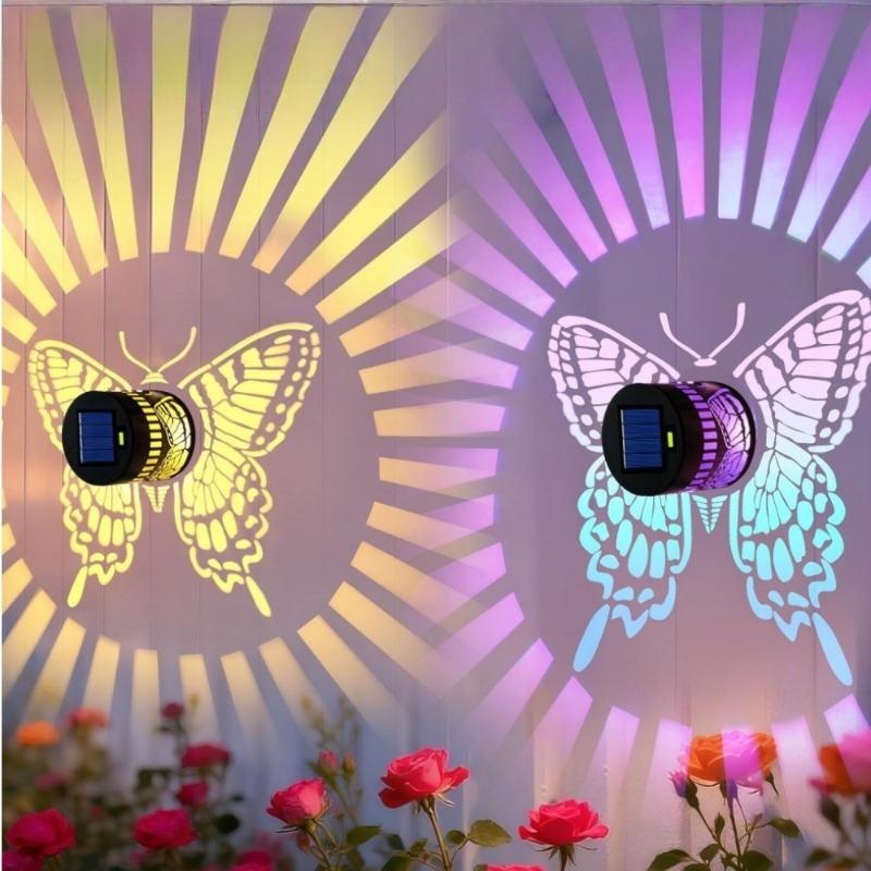 أضواء فراشة شمسية زخرفية للحدا - مراجعة Outdoor Lighting For Fence وسعره