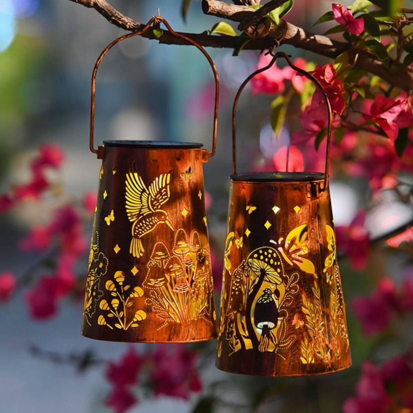 فانوس حديقة بنمط زهور، إضاءة خ - مراجعة Outdoor Lighting And Decor وسعره