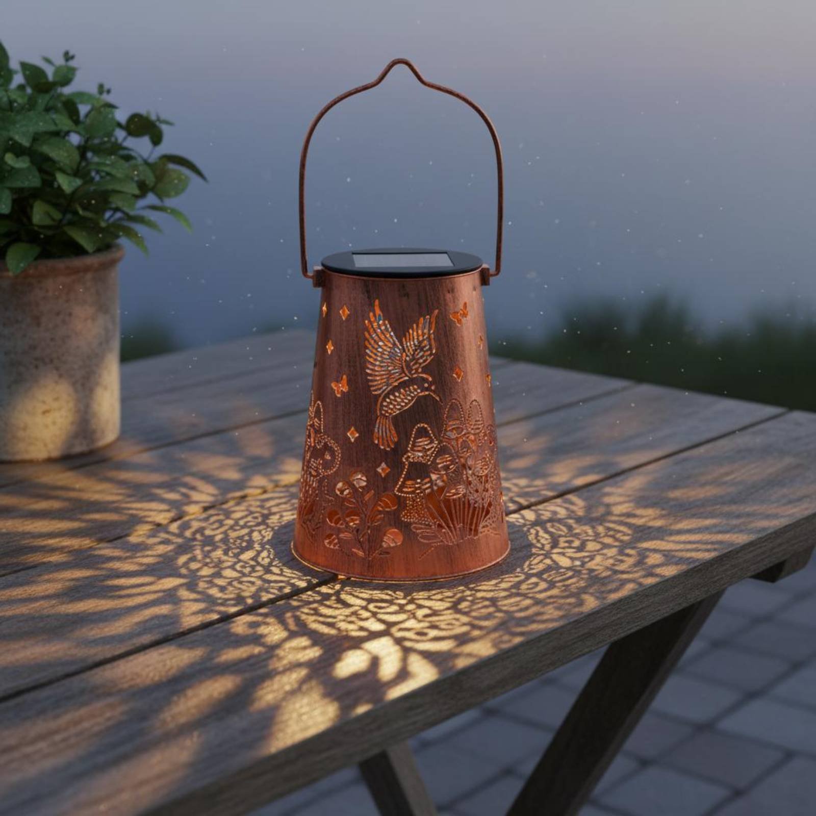 فانوس حديقة بنمط زهور، إضاءة خ - مراجعة Outdoor Lighting And Decor وسعره