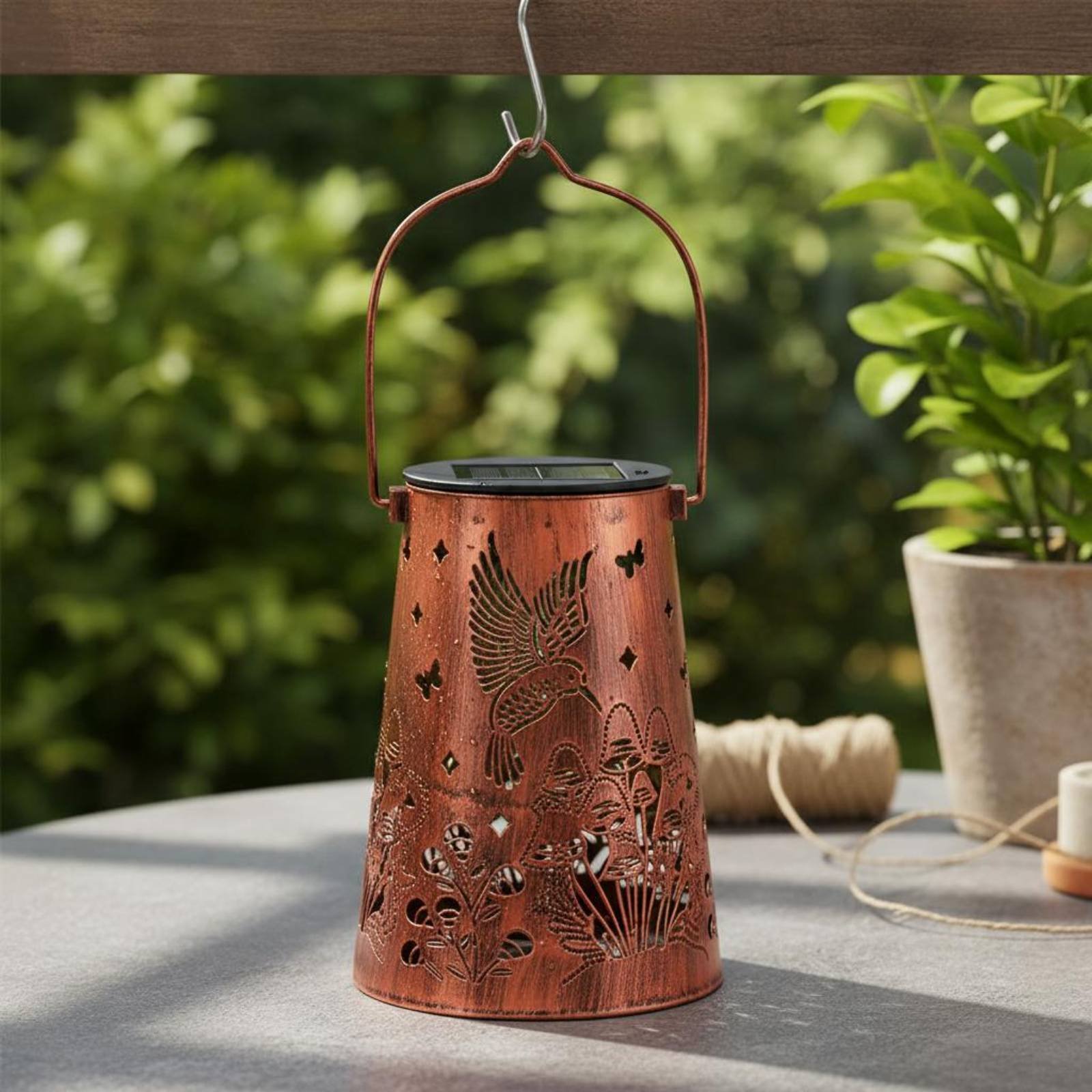 فانوس حديقة بنمط زهور، إضاءة خ - مراجعة Outdoor Lighting And Decor وسعره