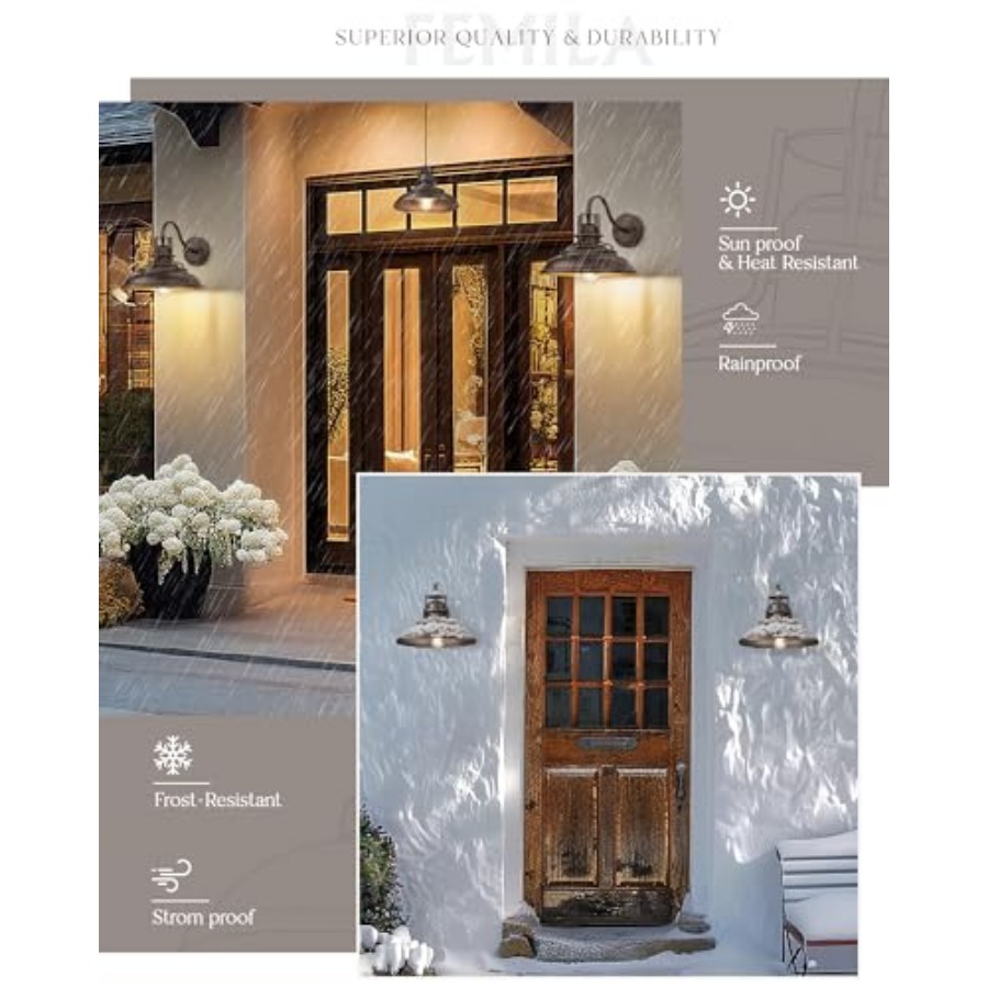 مصباح خارجي للحظيرة، تركيبات إ - مراجعة Outdoor Lighting Wall وسعره