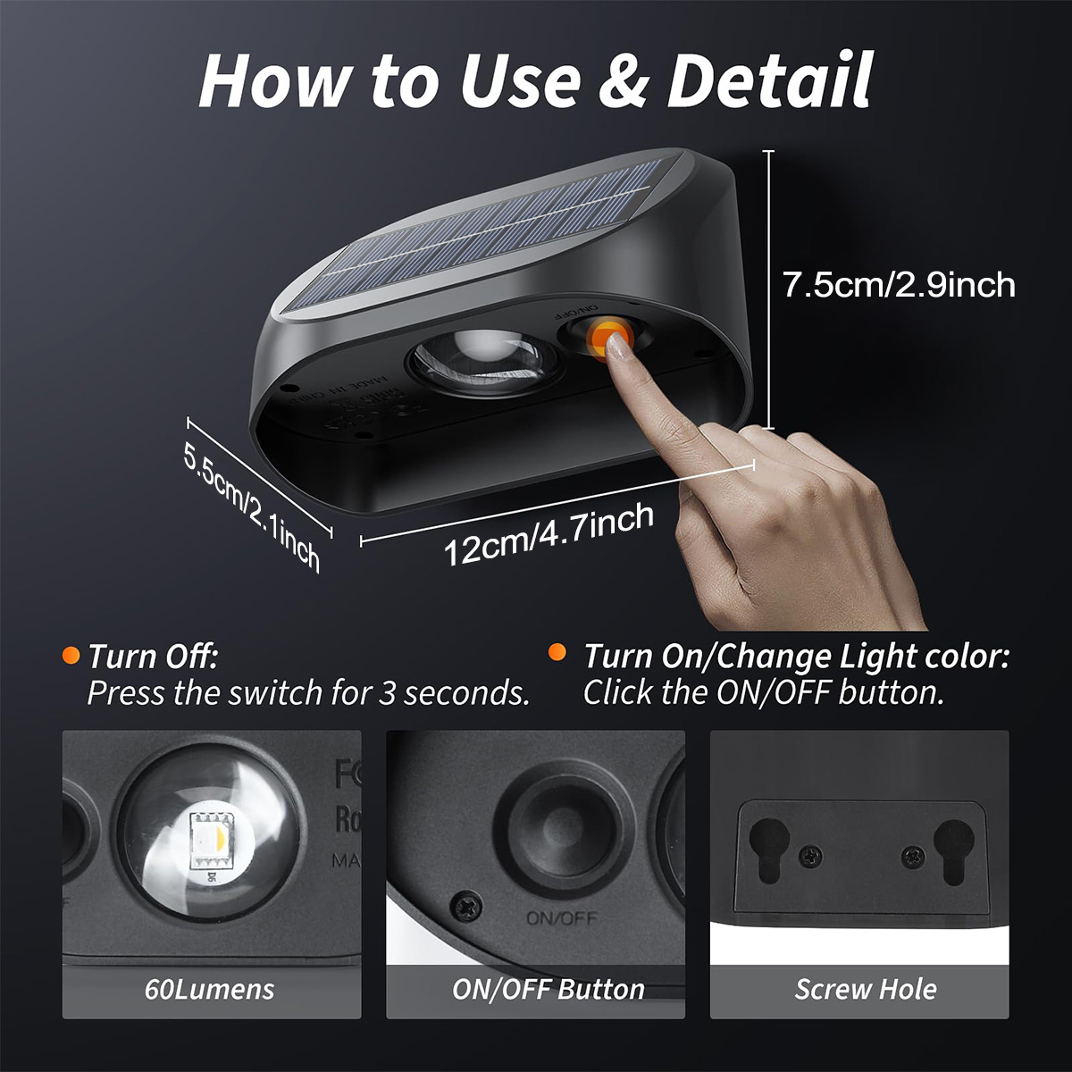 مصابيح سياج شمسي مع أوضاع RGB  - مراجعة Outdoor Lighting For Fence وسعره