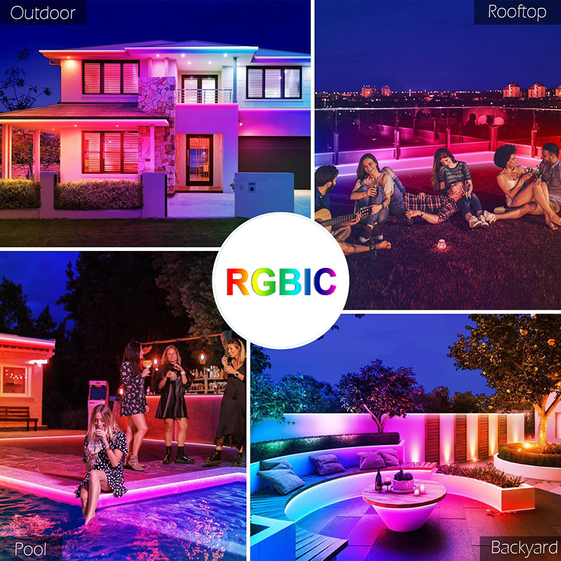 شريط إضاءة ملون مقاوم للماء، ش - مراجعة Outdoor Lighting On House وسعره