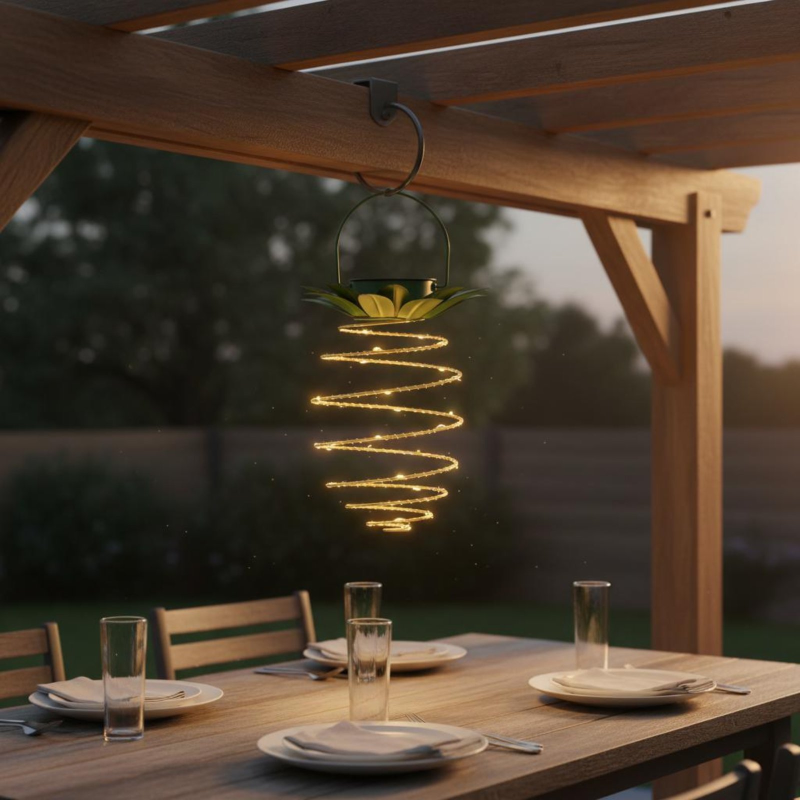 قطعتان من مصابيح الأناناس الشم - مراجعة Outdoor Lighting And Decor وسعره