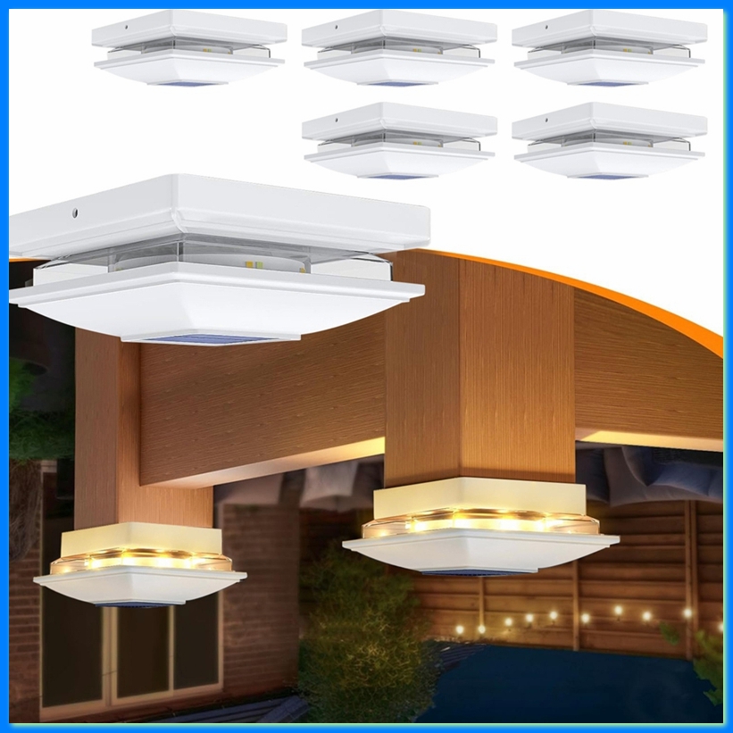 4 قطع من أضواء الأعمدة الشمسية - مراجعة Outdoor Lighting For Fence وسعره