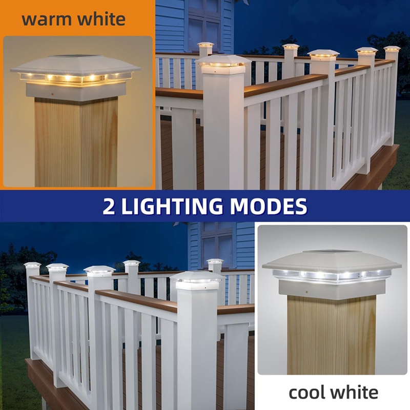 4 قطع من أضواء الأعمدة الشمسية - مراجعة Outdoor Lighting For Fence وسعره