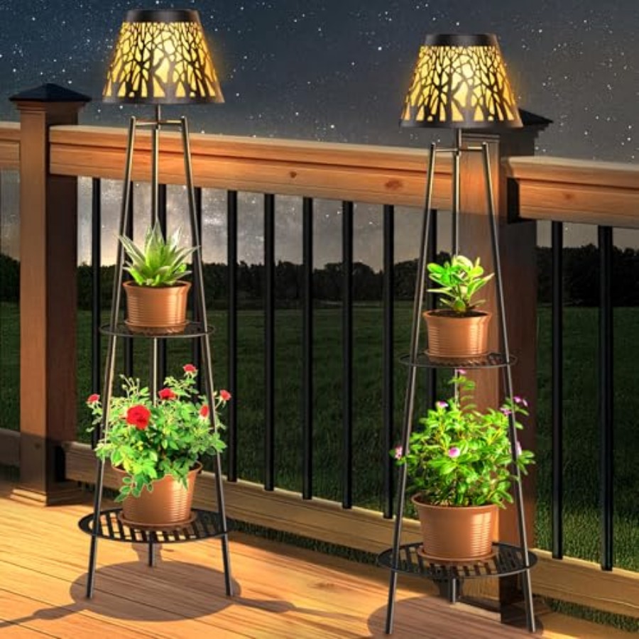 مصباح أرضي شمسي خارجي مع حامل  - مراجعة Outdoor Lighting And Decor وسعره