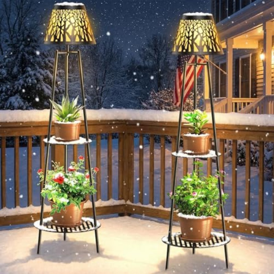 مصباح أرضي شمسي خارجي مع حامل  - مراجعة Outdoor Lighting And Decor وسعره