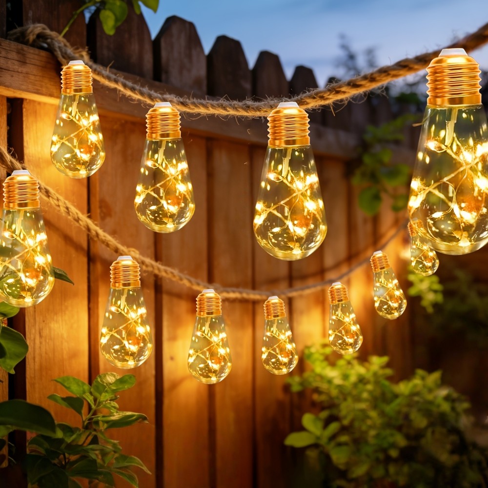 سلسلة إضاءة شمسية خارجية بـ 10 - مراجعة Outdoor Lighting For Fence وسعره