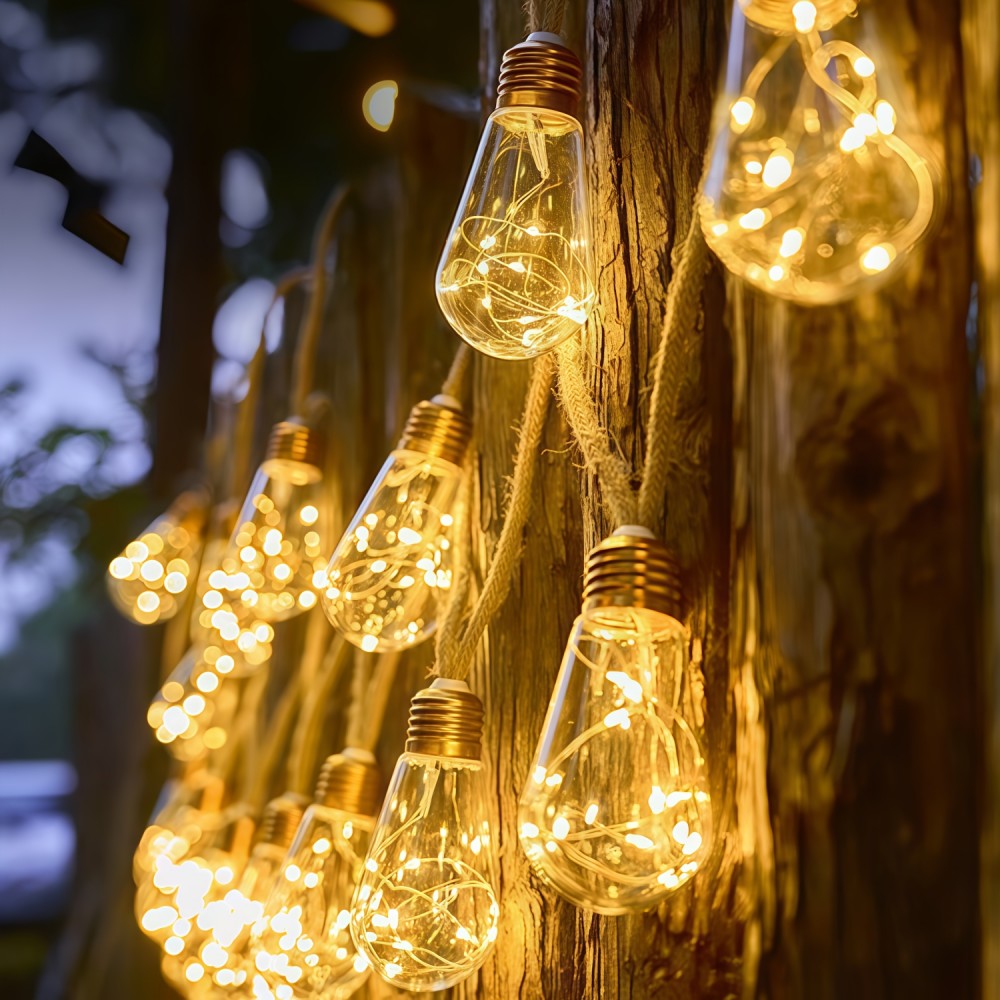 سلسلة إضاءة شمسية خارجية بـ 10 - مراجعة Outdoor Lighting For Fence وسعره