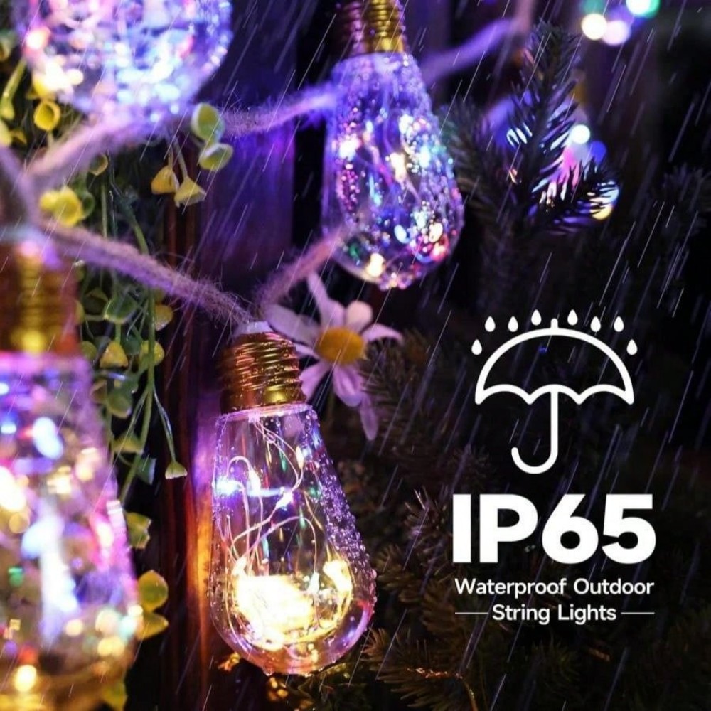 سلسلة إضاءة شمسية خارجية بـ 10 - مراجعة Outdoor Lighting For Fence وسعره