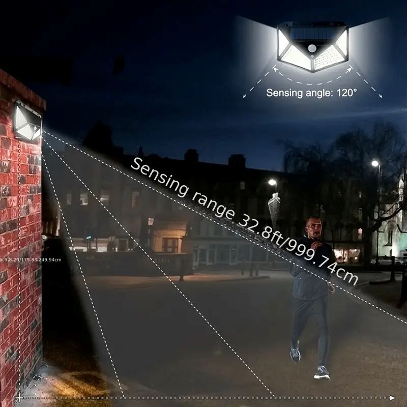 مصباح حديقة شمسي خارجي بـ 100  - مراجعة Outdoor Lighting For Fence وسعره