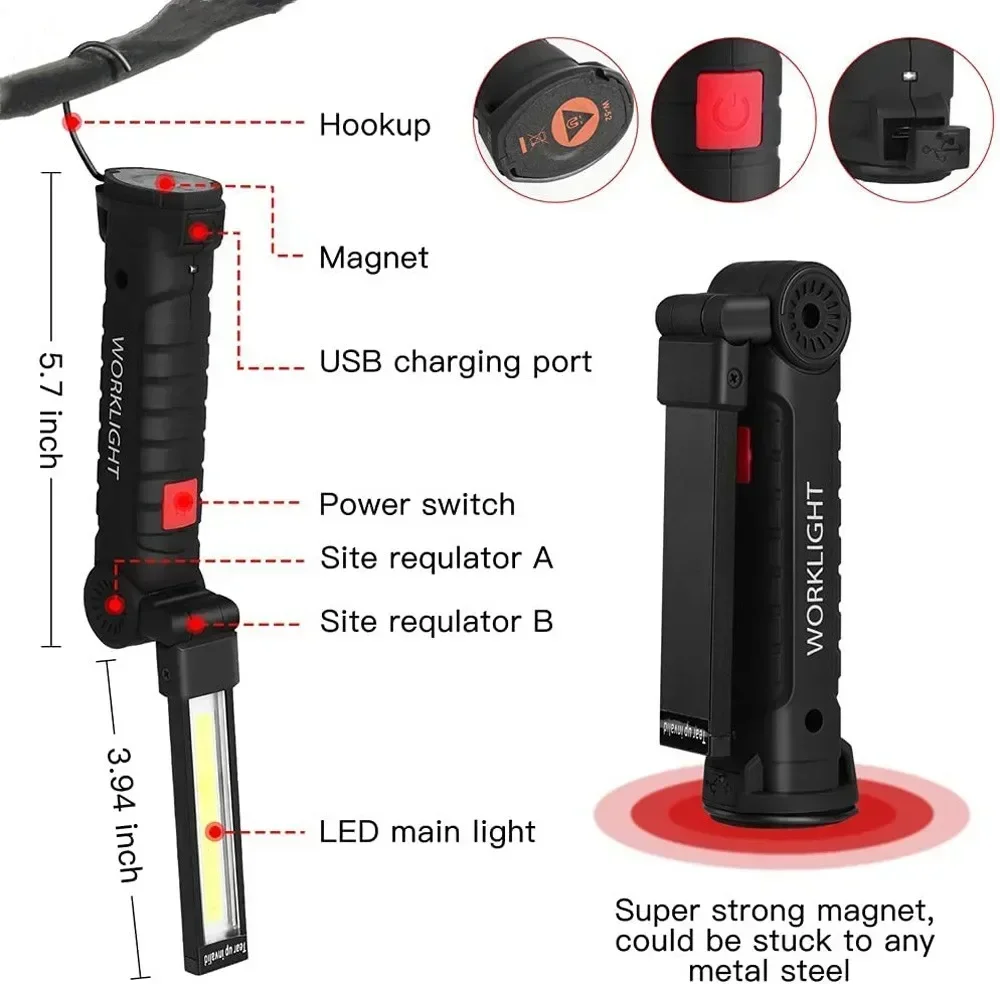 LED COB مصباح يدوي USB مصباح ف - مراجعة Outdoor Lighting Guide وسعره