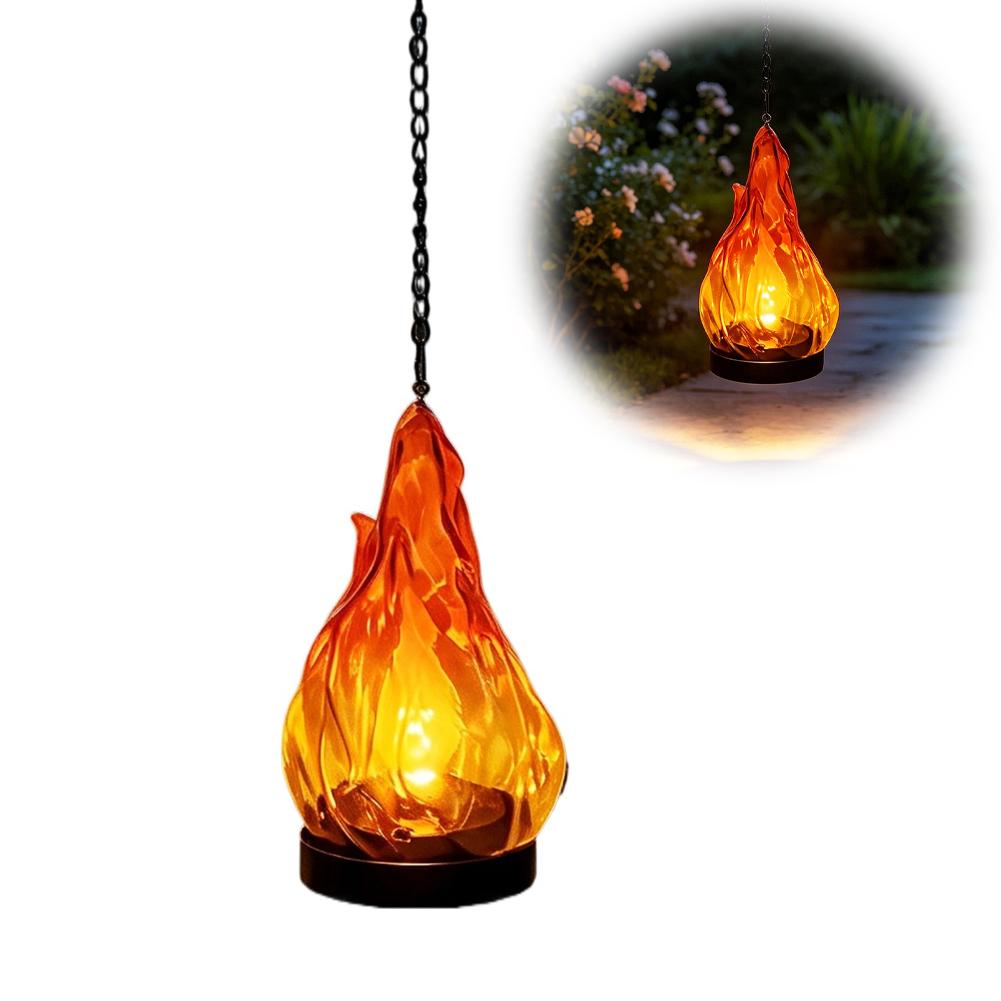 مصباح شمسي معلق بتأثير اللهب،  - مراجعة Outdoor Lighting And Decor وسعره