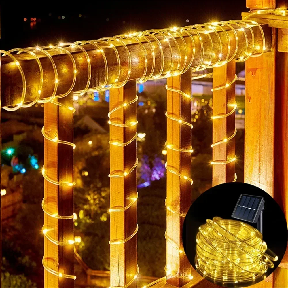 أضواء حبل شمسية خارجية زرقاء L - مراجعة Outdoor Lighting On House وسعره