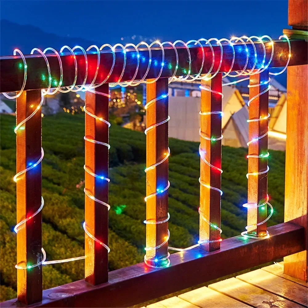 أضواء حبل شمسية خارجية زرقاء L - مراجعة Outdoor Lighting On House وسعره