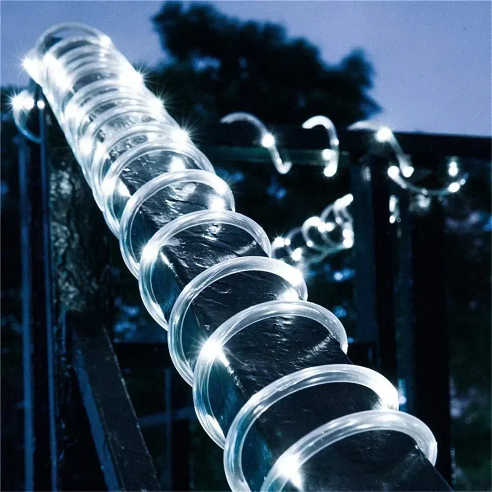 أضواء حبل شمسية خارجية زرقاء L - مراجعة Outdoor Lighting On House وسعره