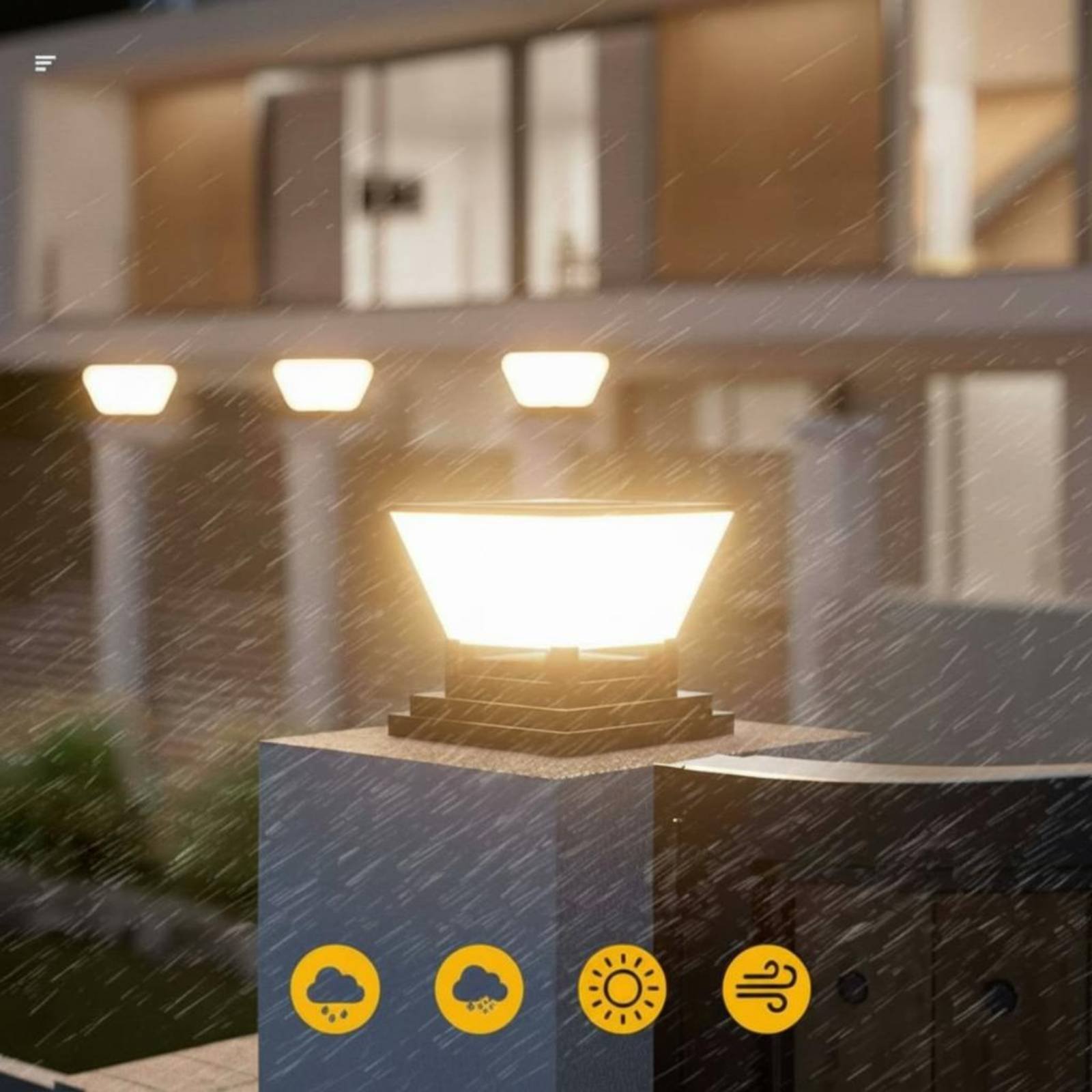مصباح شمسي للأعمدة مقاوم للماء - مراجعة Outdoor Lighting For Fence وسعره